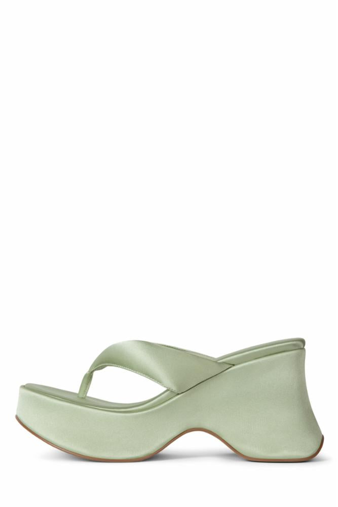 Daisy Street heeled shoes with strap detailing in sage green vinyl