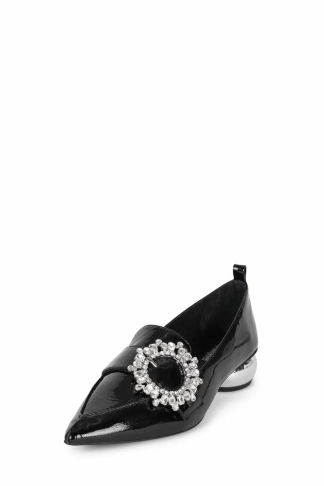 Jeffrey Campbell Women VIONA_OR BLACK/CRINKLE PAT CLEAR