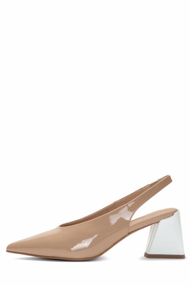 Jeffrey Campbell Women ANARCHIA NUDE/PATENT/WHITE/PATENT