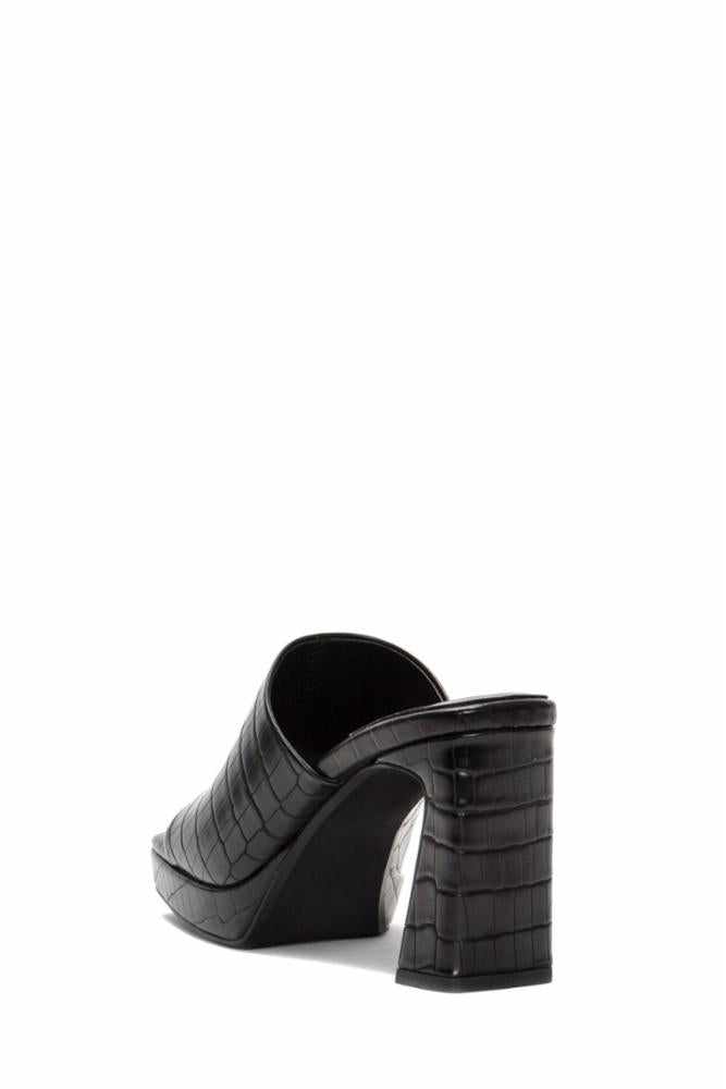 Jeffrey Campbell Women CAVIAR BLACK CROCO/PU