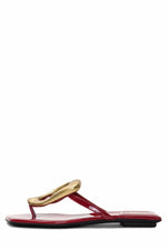 Jeffrey Campbell Women LINQUES_2 RED PATENT GOLD/SYNTHETIC