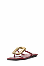 Jeffrey Campbell Women LINQUES_2 RED PATENT GOLD/SYNTHETIC