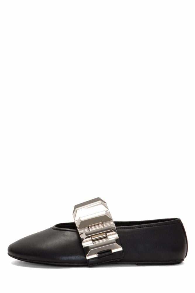 Jeffrey Campbell Women RIGID BLACK PU/SILVER ORNAMENT