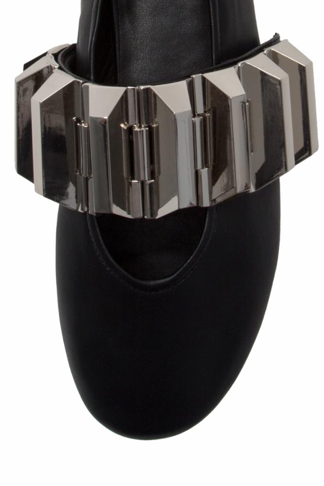 Jeffrey Campbell Women RIGID BLACK PU/SILVER ORNAMENT