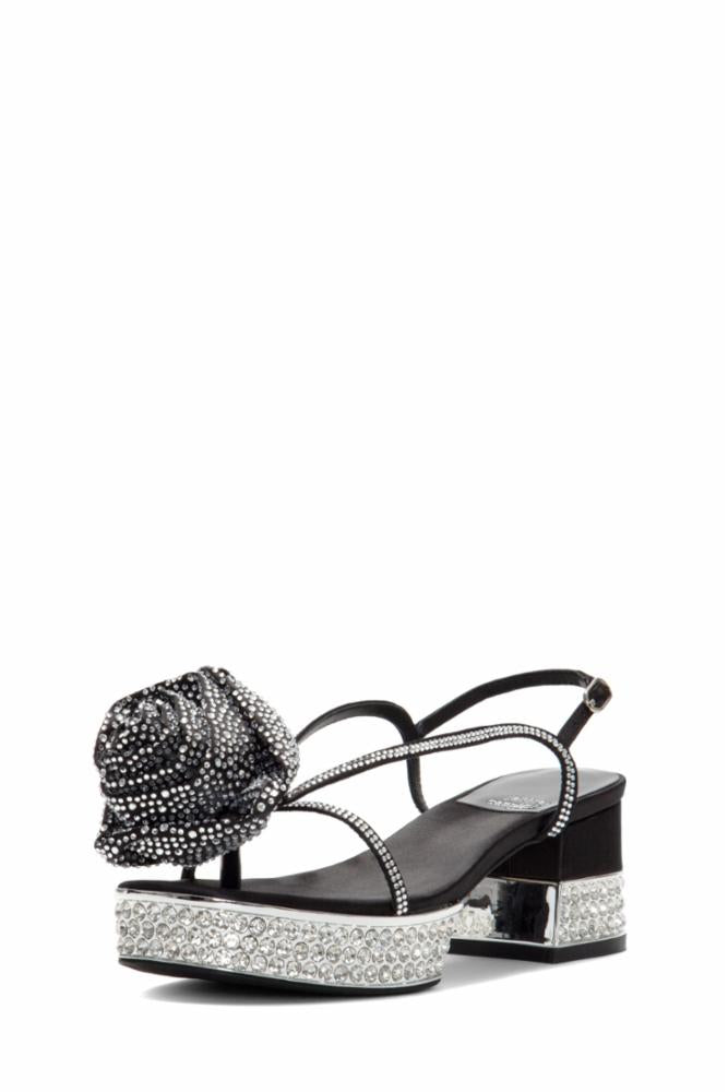 Jeffrey Campbell Women TRENDSETTR BLACK SATIN SILVER