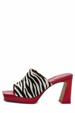 Jeffrey Campbell Women CAVIAR_F BLACK WHITE ZEBRA RED