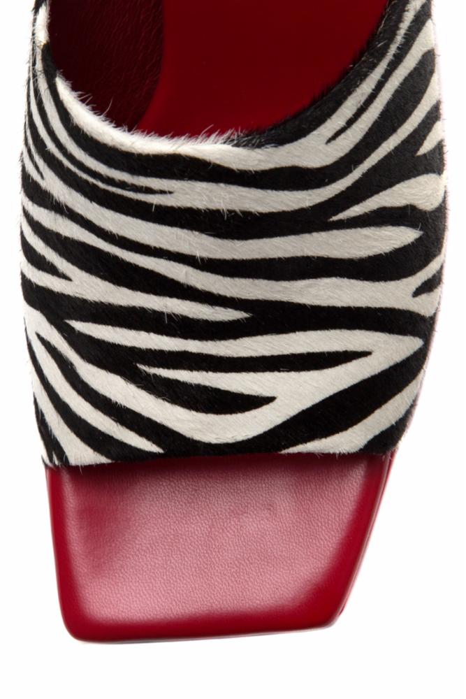 Jeffrey Campbell Women CAVIAR_F BLACK WHITE ZEBRA RED