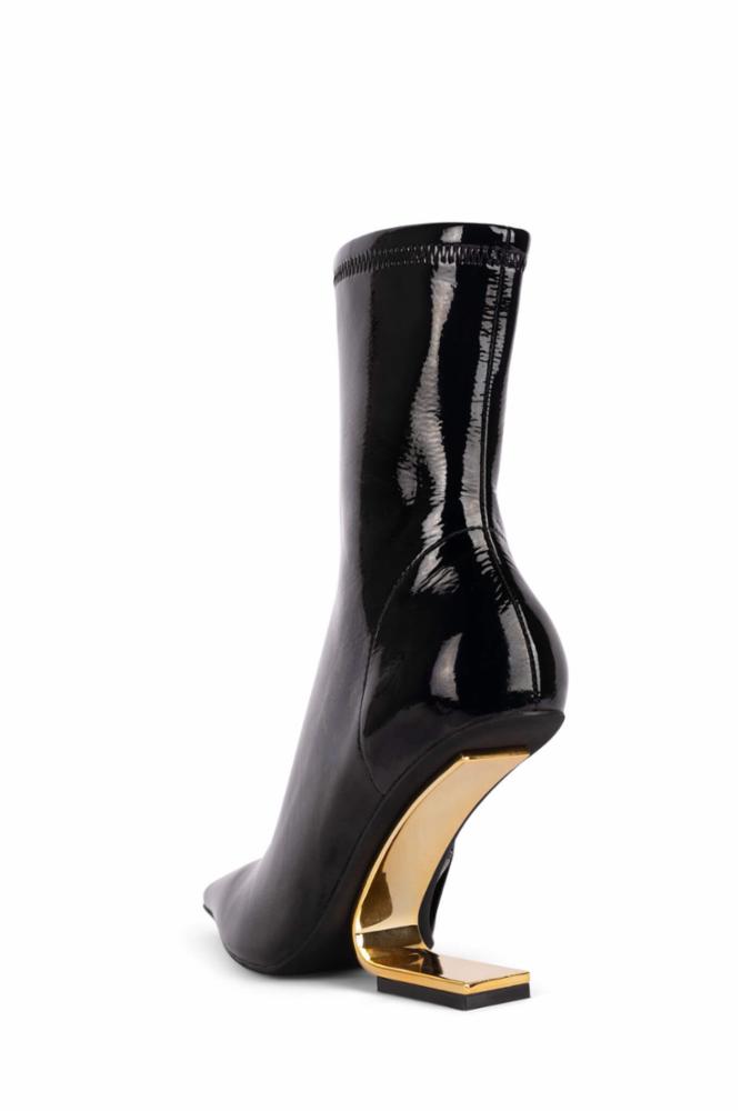 Jeffrey Campbell Women COMPASS BLACK/CINKLE/PATENT GOLD PU