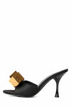 Jeffrey Campbell Women DICE BLACK SATIN GOLD