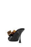 Jeffrey Campbell Women DICE BLACK SATIN GOLD