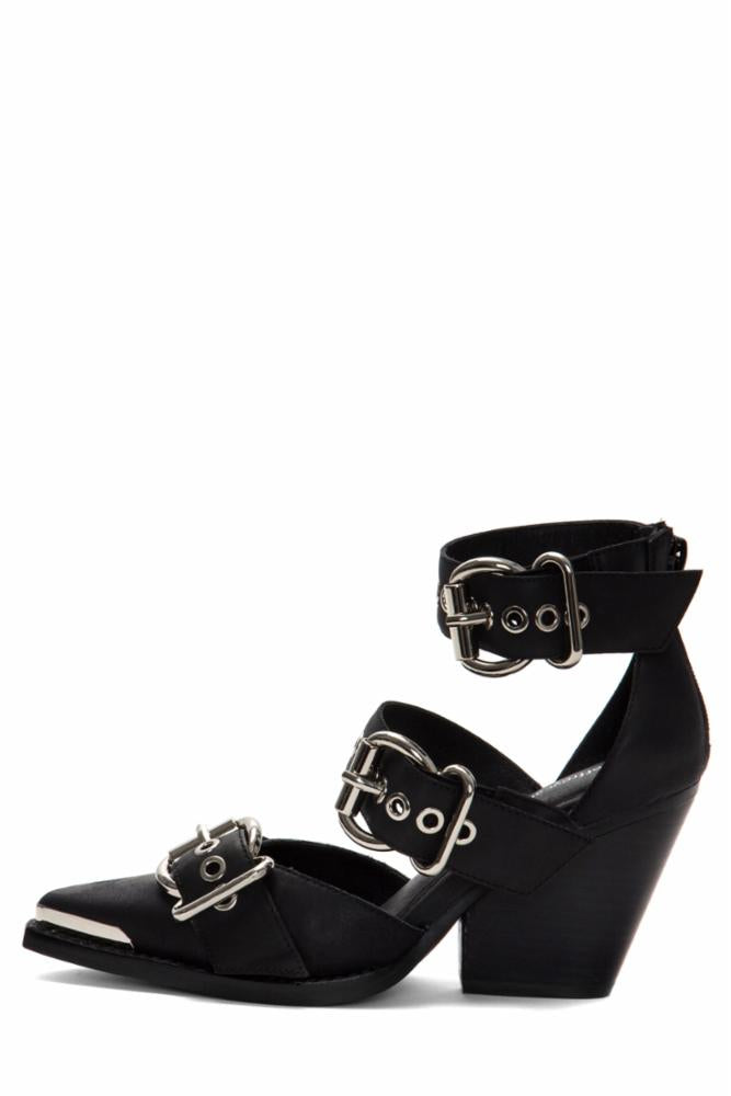 Jeffrey Campbell Women EMILIA BLACK/DISTRESSED SILVER