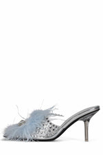 Jeffrey Campbell Women FAIRY_F BLUE CLEAR VINYL TPU/FEATHER