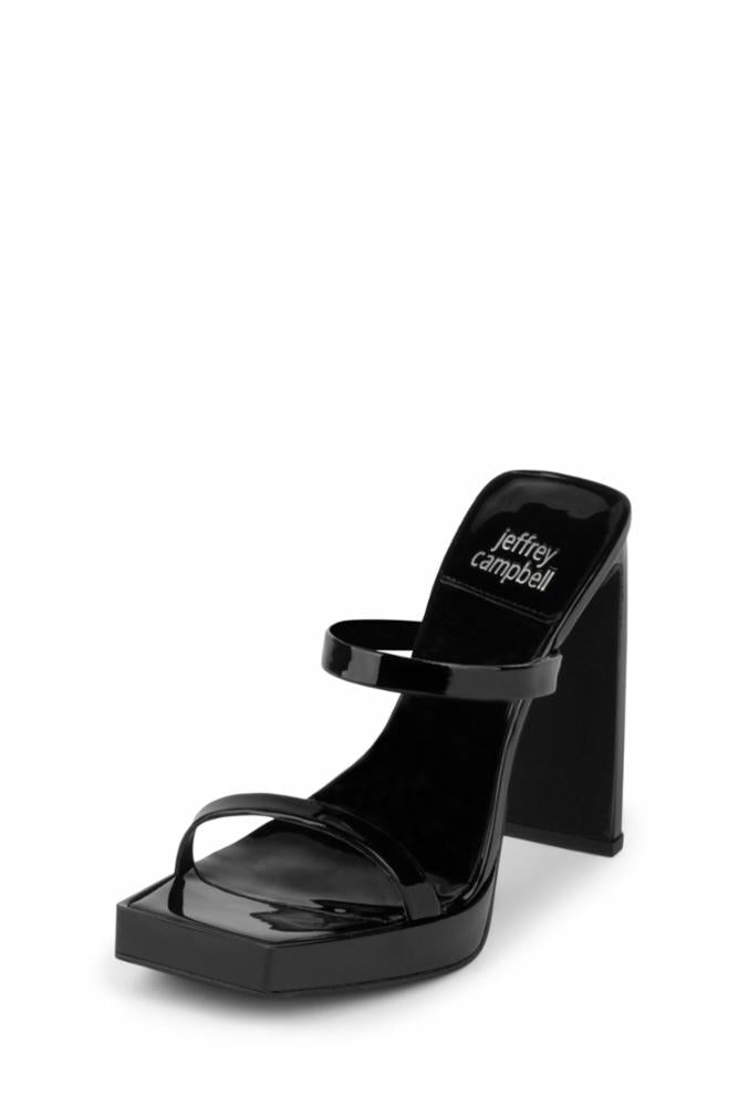 Jeffrey Campbell Women HUSTLER BLACK  PATENT