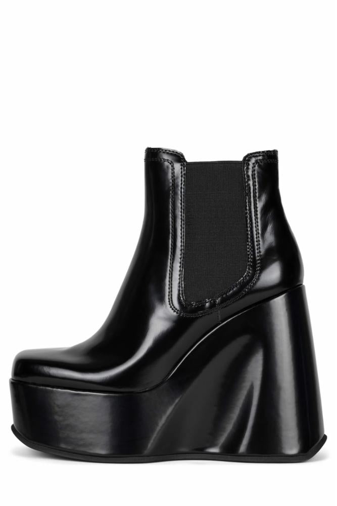 Jeffrey Campbell Women HYPED BLACK BOX COW  LEA