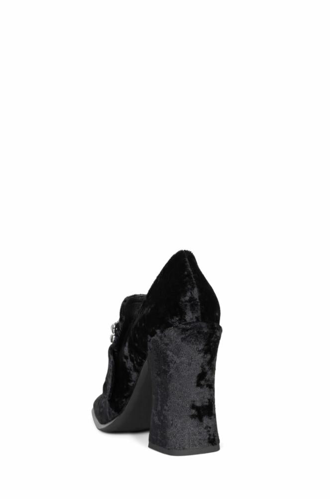 Jeffrey Campbell Women NOSTALGIA BLACK CRUSHED VELVET SILVER