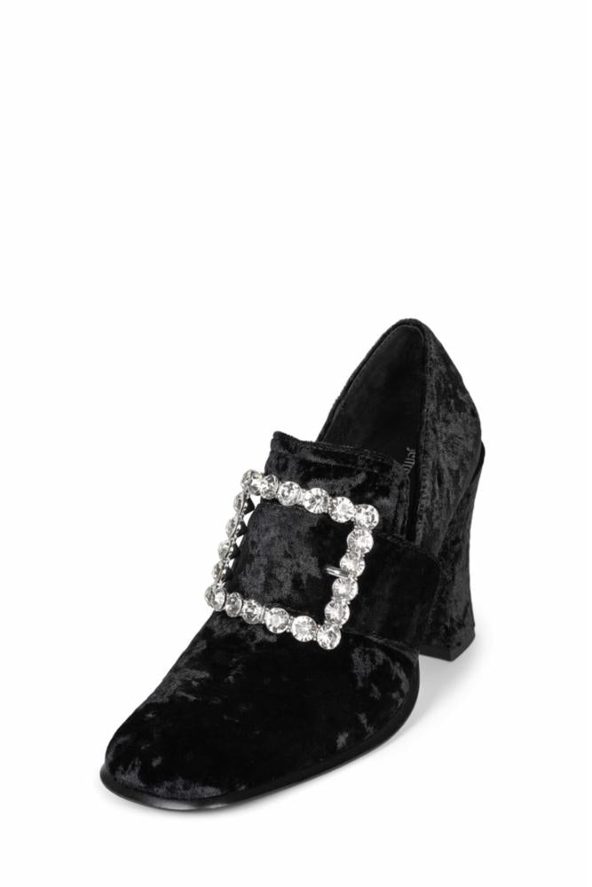 Jeffrey Campbell Women NOSTALGIA BLACK CRUSHED VELVET SILVER