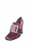 Jeffrey Campbell Women NOSTALGIA ROSE CRUSHED VELVET SILVER CRU