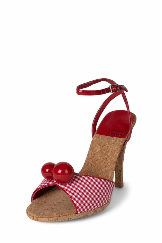 Jeffrey Campbell Women POM_POM RED PLAID