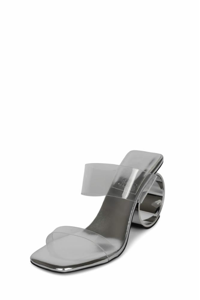 Jeffrey Campbell Women RITE_ROUND SILVER CLEAR