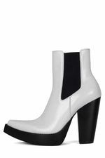 Jeffrey Campbell Women SUBCULTURE WHITE BOX BLACK COW  LEA