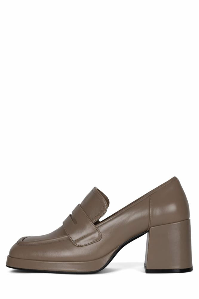 Jeffrey Campbell Women TAKE_NOTES TAUPE COW LEA