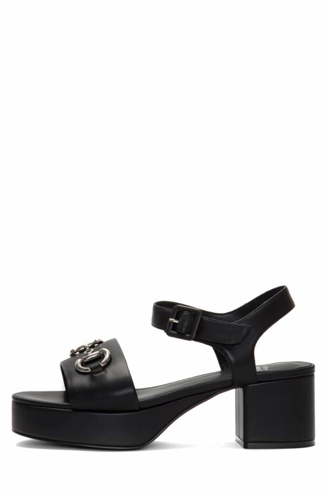 Jeffrey Campbell Women TIMELESS BLACK-SILVER/LEATHER