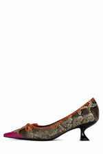 Jeffrey Campbell Women TORPEDO_2 PINK PAT BEIGE SNAKE ORANGE