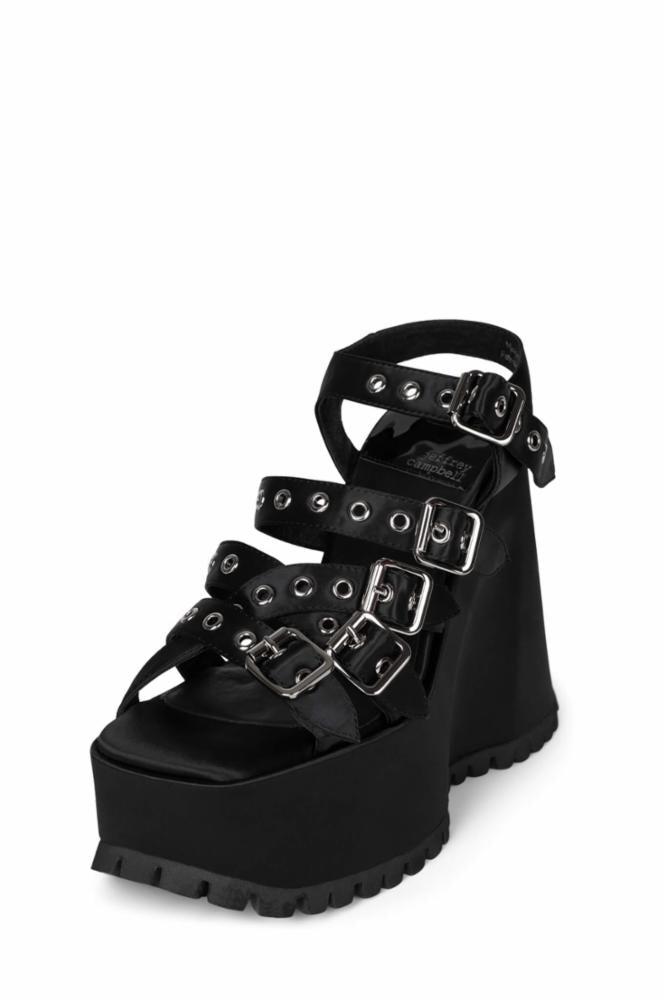 Jeffrey Campbell Women VOIDOID BLACK SATIN