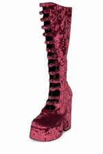 Jeffrey Campbell Women XANDRA_KH ROSE CRUSHED VELVET