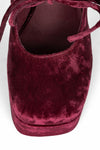 Jeffrey Campbell Women YARA RED CRUSHED VELVET FABRIC